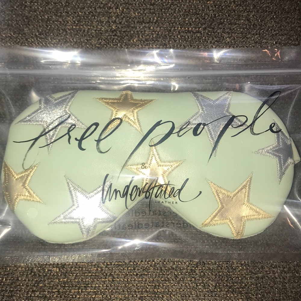 Free people understated leather starry eyes mask